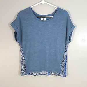 Wild Blue x Sadie Robertson mixed media top, M